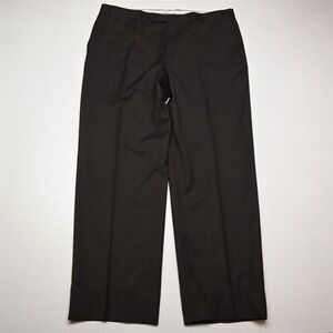 Canali 1934 36x30 Brown 100% Wool Flat Front Straight Italy Made Mens Pants